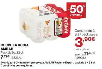 Supercor AMBAR Cerveza rubia oferta