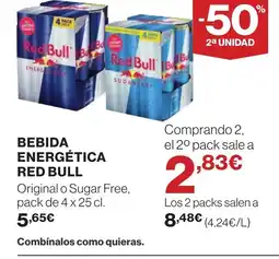 Supercor RED BULL Bebida energética oferta