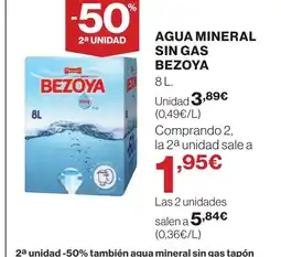 Supercor BEZOYA Agua mineral sin gas oferta