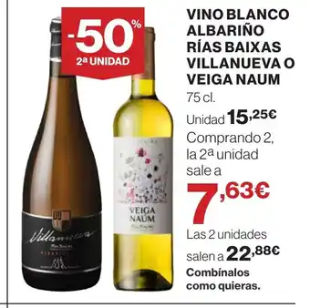 Supercor Vino blanco albariño rías baixas villanueva o veiga naum oferta