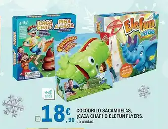 E.Leclerc Cocodrilo Sacamuleas ¡caca Chaf! O Elefun Flyers oferta