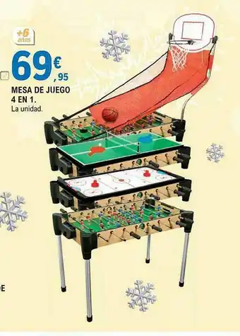 E.Leclerc Mesa De Juego 4 En 1 oferta