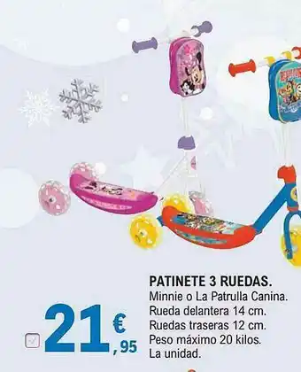 E.Leclerc Patinete 3 Ruedas oferta