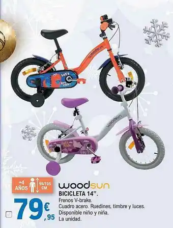 E.Leclerc Woodsun Bicicleta 14 oferta