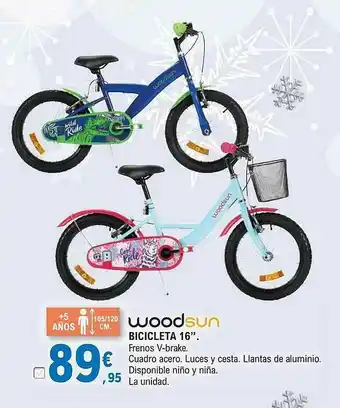 E.Leclerc Woodsun Bicicleta 16 oferta