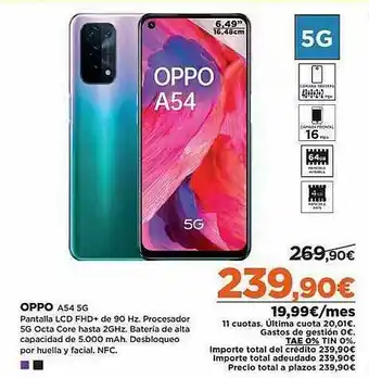 El Corte Inglés Oppo A54 5g oferta