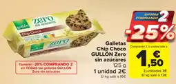 Carrefour Market GULLON Galletas Chip Choco Zero sin azúcares oferta