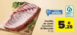 Carrefour Market Costilla de cerdo Carrefour El Mercado oferta