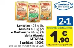 Carrefour Market LITORAL Lentejas Alubias o Garbanzos de la Abuela oferta