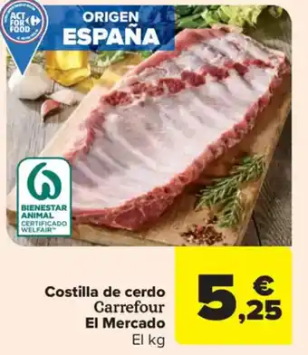 Carrefour Market CARREFOUR EL MERCADO Costilla de cerdo oferta