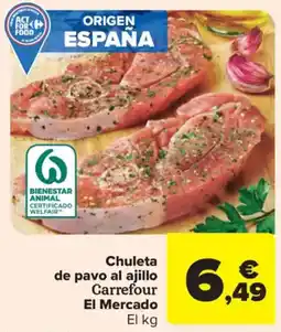 Carrefour Market CARREFOUR EL MERCADO Chuleta de pavo al ajillo oferta