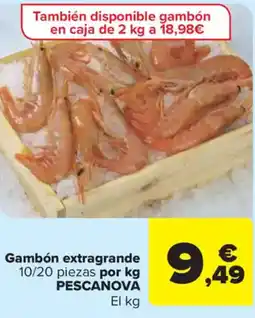 Carrefour Market PESCANOVA Gambón extragrande 10/20 piezas por kg oferta