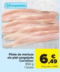 Carrefour Market Filete de merluza sin piel congelado Carrefour oferta