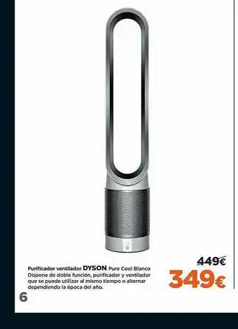 El Corte Inglés Purificador Ventilador Dyson Pure Cool Blanco oferta