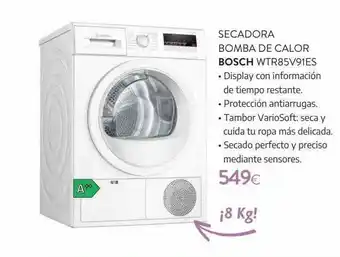 Tien 21 Secadora Bomba De Calor Bosch Wtr85v91es oferta