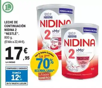E.Leclerc Nestlé - leche de continuacion nidina 2 oferta