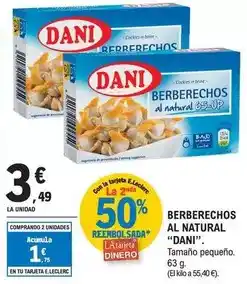 E.Leclerc Dani - berberechos al natural oferta