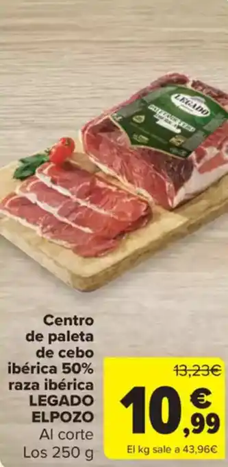 Carrefour Market LEGADO ELPOZO Centro de paleta de cebo ibérica 50% raza ibérica oferta