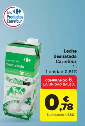 Carrefour Market CARREFOUR Leche desnatada oferta