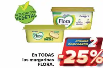 Carrefour Market FLORA En todas las margarinas oferta