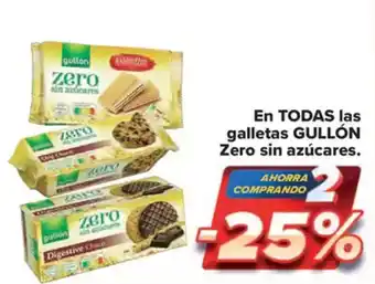 Carrefour Market GULLÓN En todas las galletas zero sin azúcares. oferta