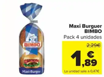 Carrefour Market BIMBO Maxi Burguer oferta