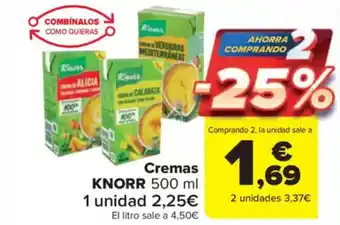 Carrefour Market KNORR Cremas oferta