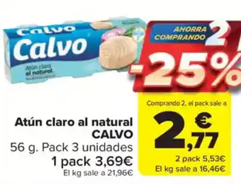 Carrefour Market CALVO Atún claro al natural oferta