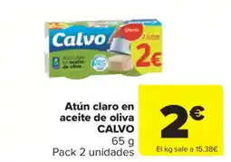 Carrefour Market CALVO Atún claro en aceite de oliva oferta