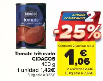 Carrefour Market CIDACOS  Tomate triturado oferta