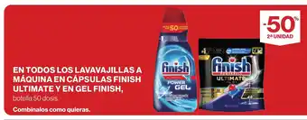 Supercor FINISH En todos los lavavajillas a máquina en cápsulas finish ultimate y en gel oferta