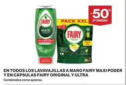 Supercor En todos los lavavajillas a mano fairy maxi poder y en cápsulas fairy original y ultra oferta