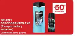 Supercor AXE Geles y desodorantes oferta