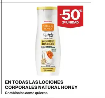 Supercor En todas las lociones corporales natural honey oferta