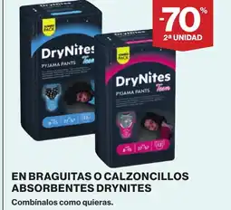 Supercor DRYNITES En braguitas o calzoncillos absorbentes oferta