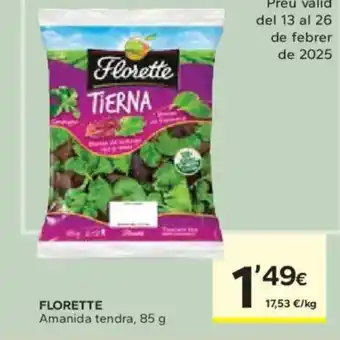 Caprabo FLORETTE Amanida tendra oferta