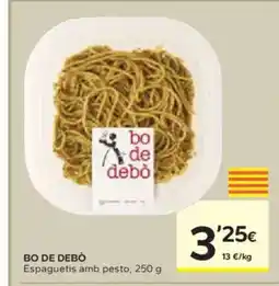 Caprabo BO DE DEBÒ Espaguetis amb pesto oferta