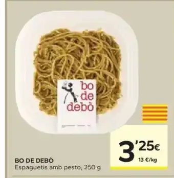 Caprabo BO DE DEBÒ Espaguetis amb pesto oferta