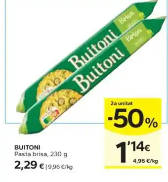 Caprabo BUITONI Pasta brisa oferta