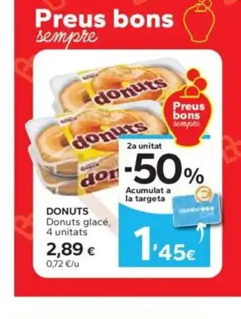 Caprabo DONUTS Donuts glacé, 4 unitats oferta