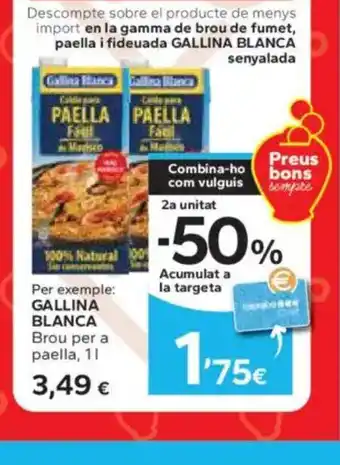 Caprabo GALLINA BLANCA Brou per a paella oferta