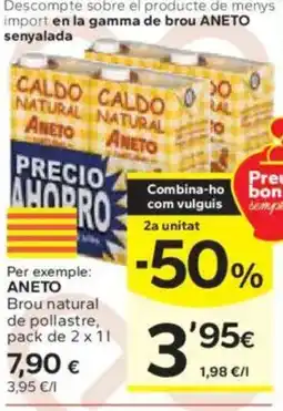 Caprabo ANETO Brou natural de pollastre oferta