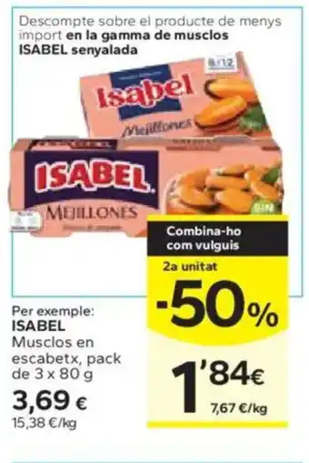 Caprabo ISABEL Musclos en escabetx oferta