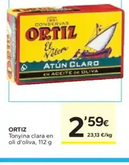 Caprabo ORTIZ Tonyina clara en oli d'oliva oferta