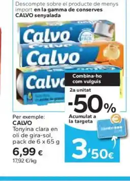 Caprabo CALVO Tonyina clara en oli de gira-sol oferta