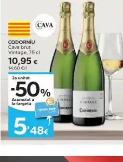 Caprabo CODORNÍU Cava brut Vintage oferta