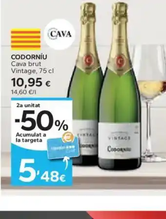 Caprabo CODORNÍU Cava brut Vintage oferta