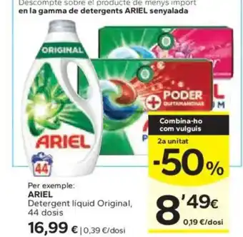 Caprabo ARIEL Detergent liquid Original oferta