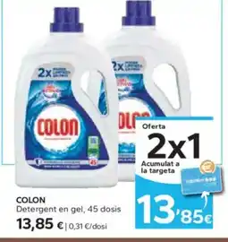 Caprabo COLON Detergent en gel, 45 dosis oferta