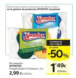 Caprabo SPONTEX Fregall duplo Frotaspon oferta